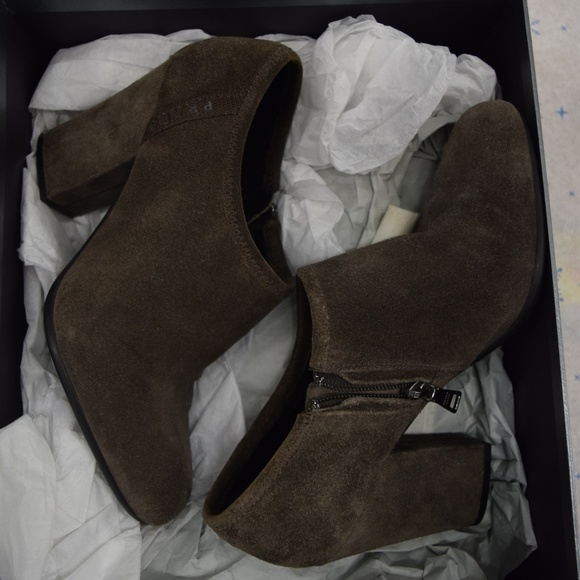 Prada Calzature Donna Grafite Suede Ankle Boots 36 - Picture 3 of 8